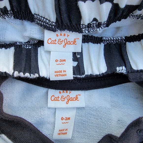 Baby Cat & Jack Halloween Checkers Jogger Set Size 0-3m - Picture 3 of 4